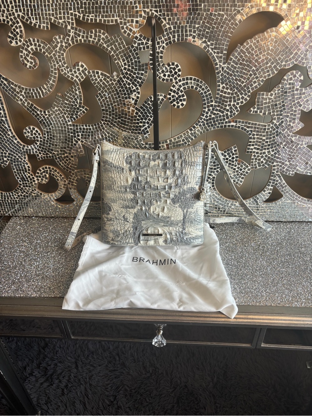 💕Brahmin Katie Mindful Garden Melbourne Leather Crossbody‎ Bag
